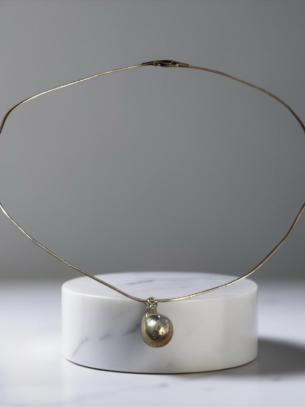Sterling Silver Pendant Necklace with Sphere Charm - Women Jewelry